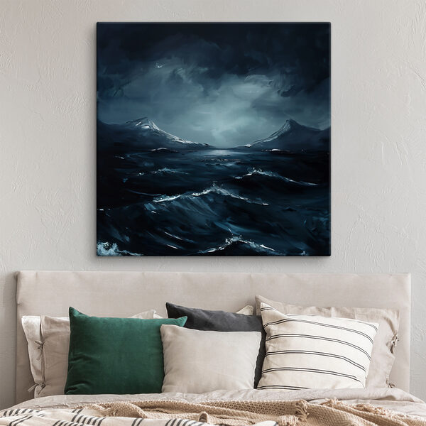 A dark sky over water