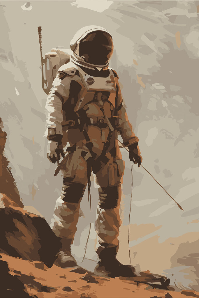 A person in a space suit
