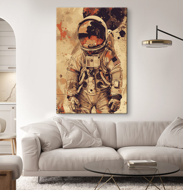 An astronaut in a space suit