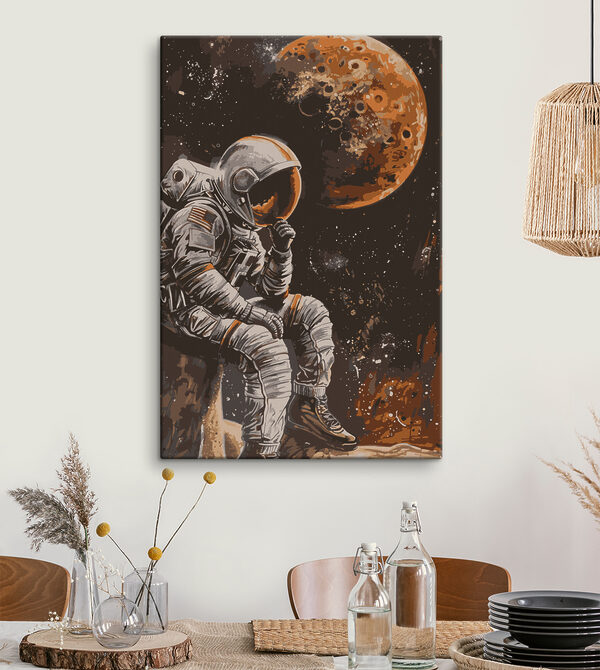 Cuadros Un astronauta sentado en una roca (SKU: s38316) Cuadros Cuadros Un astronauta sentado en una roca (SKU: s38316)