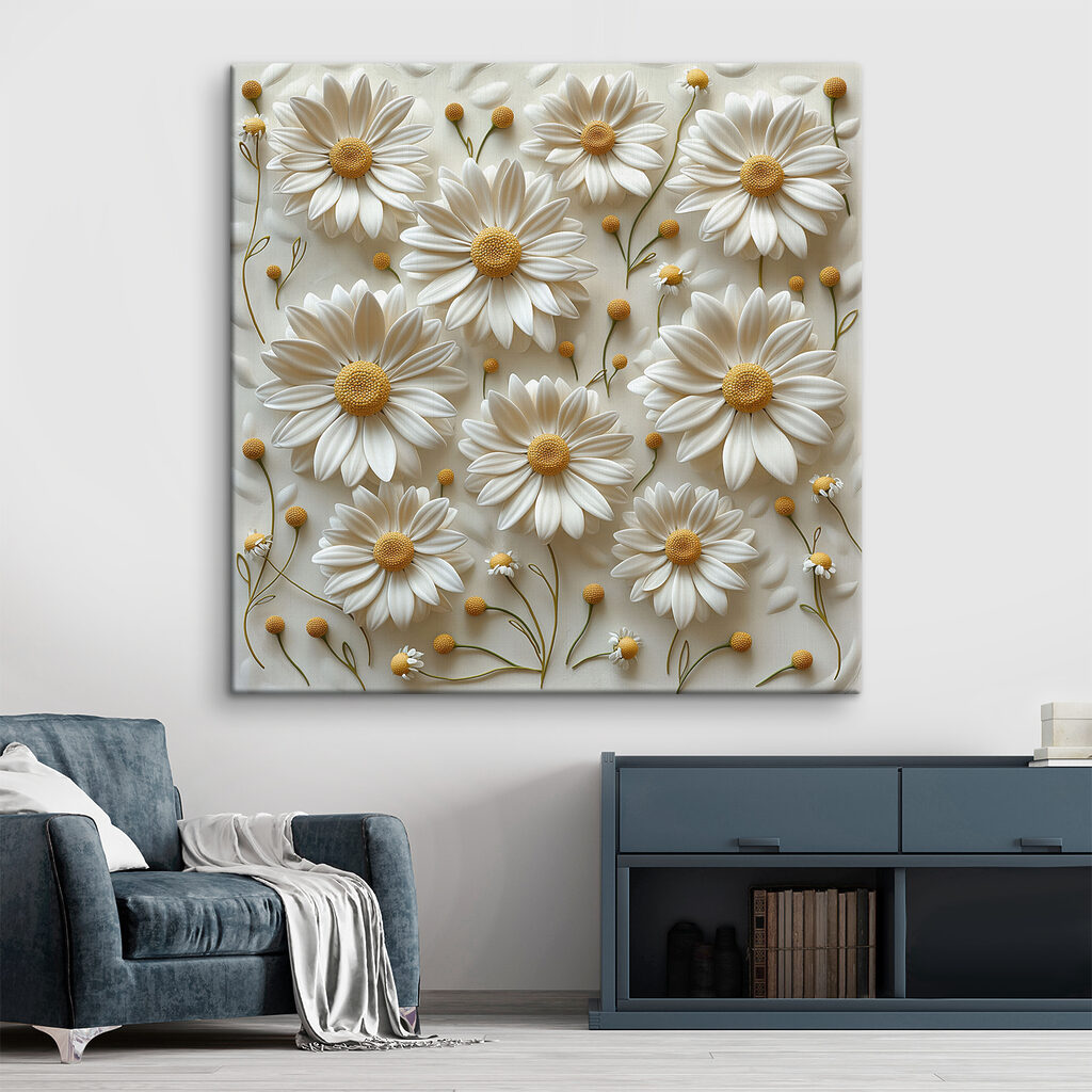 A white and yellow flowers
