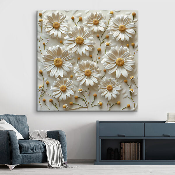 A white and yellow flowers