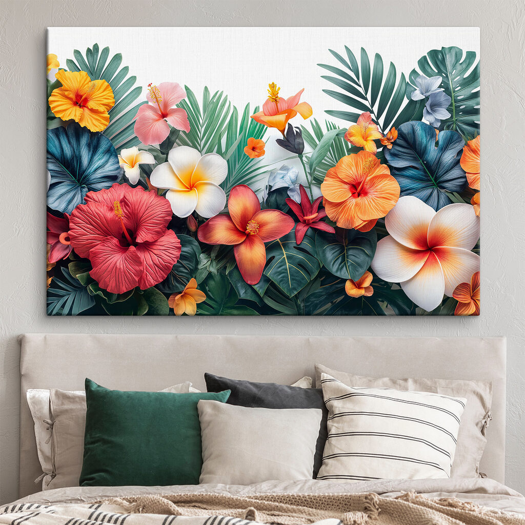 A group of flowers and leaves A group of flowers and leaves