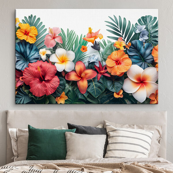 A group of flowers and leaves A group of flowers and leaves