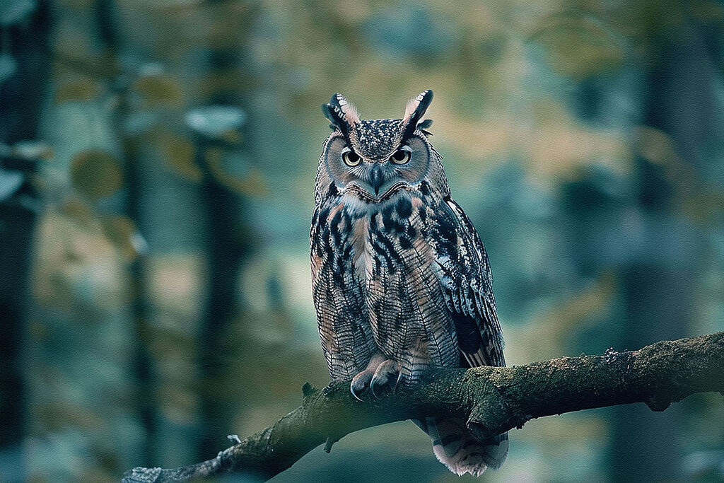 An owl sitting on a branch An owl sitting on a branch
