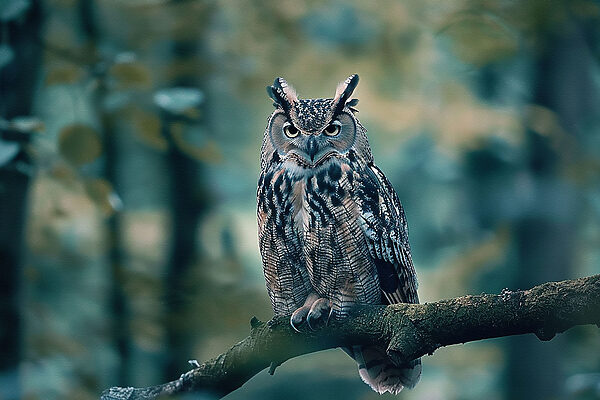 An owl sitting on a branch An owl sitting on a branch