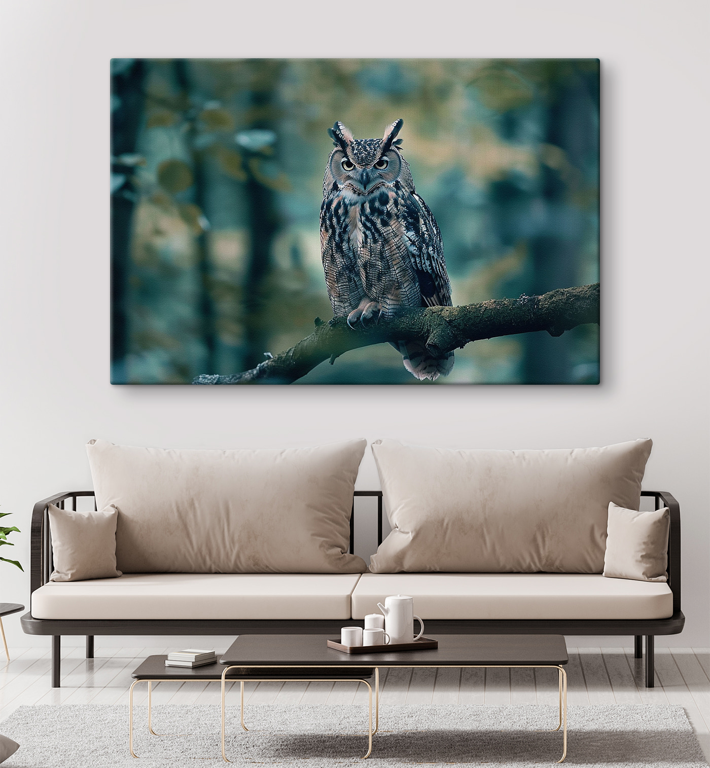 An owl sitting on a branch An owl sitting on a branch