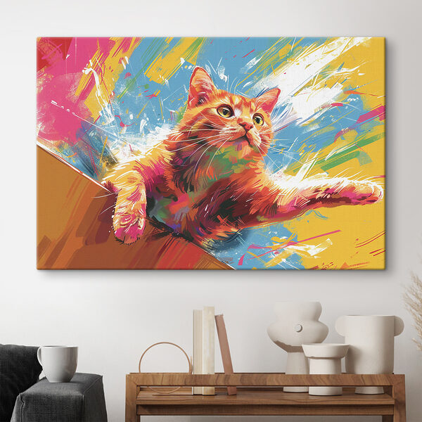 Cuadros Un gato con una pata extendida (SKU: s38251) Cuadros Cuadros Un gato con una pata extendida (SKU: s38251)