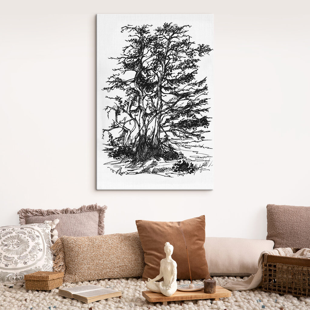 A drawing of a tree