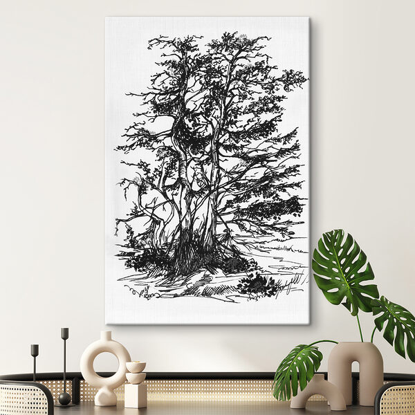 A drawing of a tree