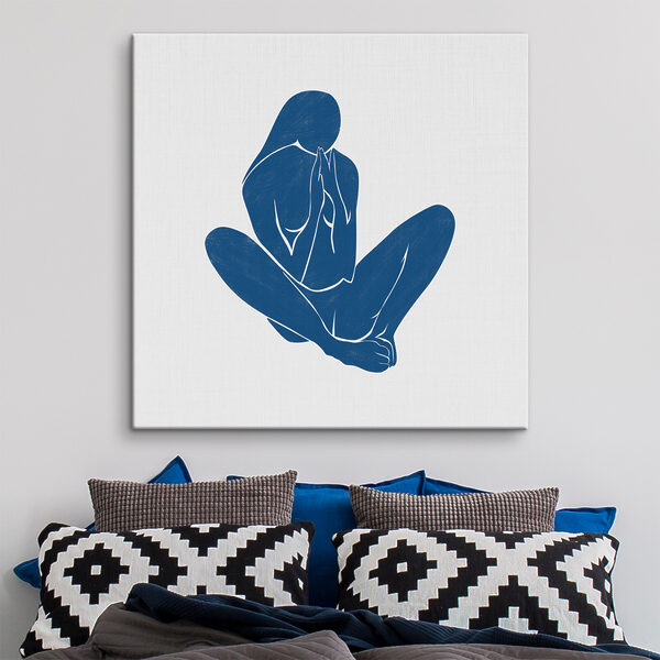 Cuadros La silueta azul de una mujer (SKU: s38388) Cuadros Cuadros La silueta azul de una mujer (SKU: s38388)