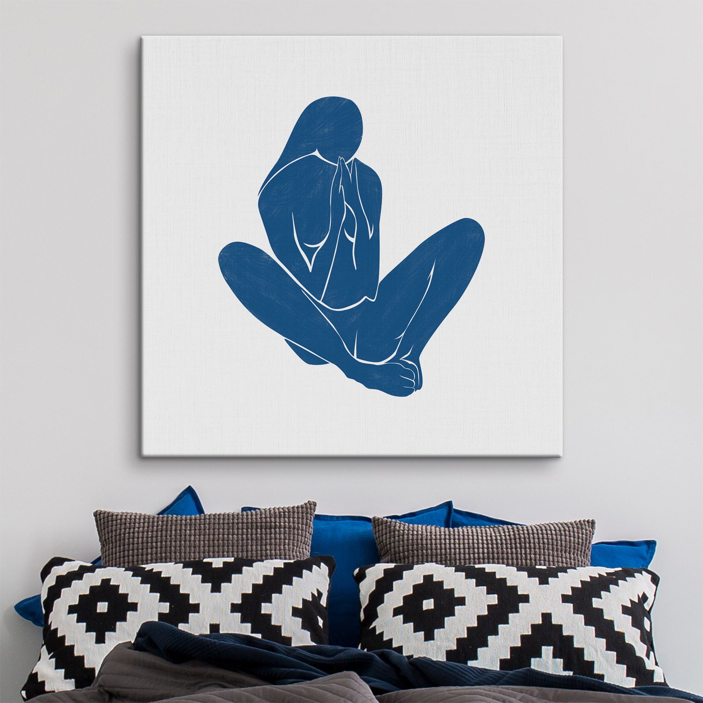 A blue silhouette of a woman A blue silhouette of a woman