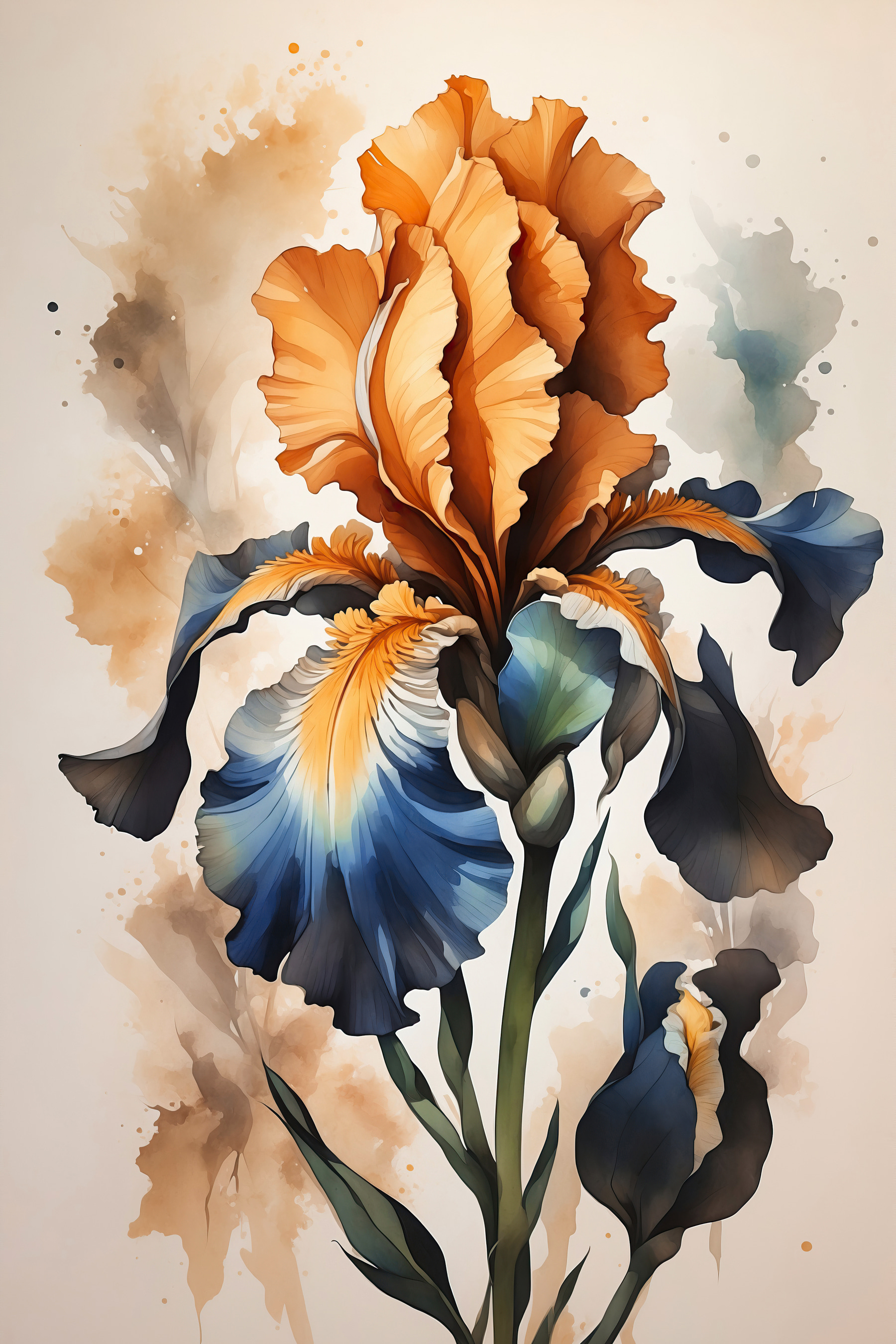 A painting of a flower A painting of a flower