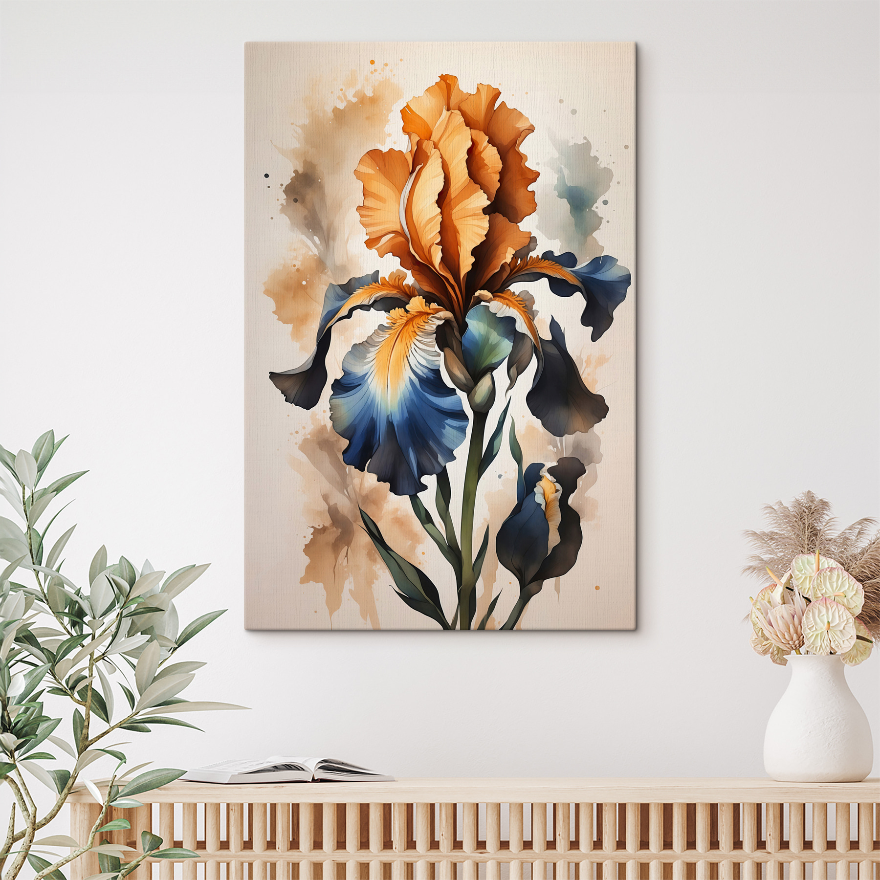 A painting of a flower A painting of a flower