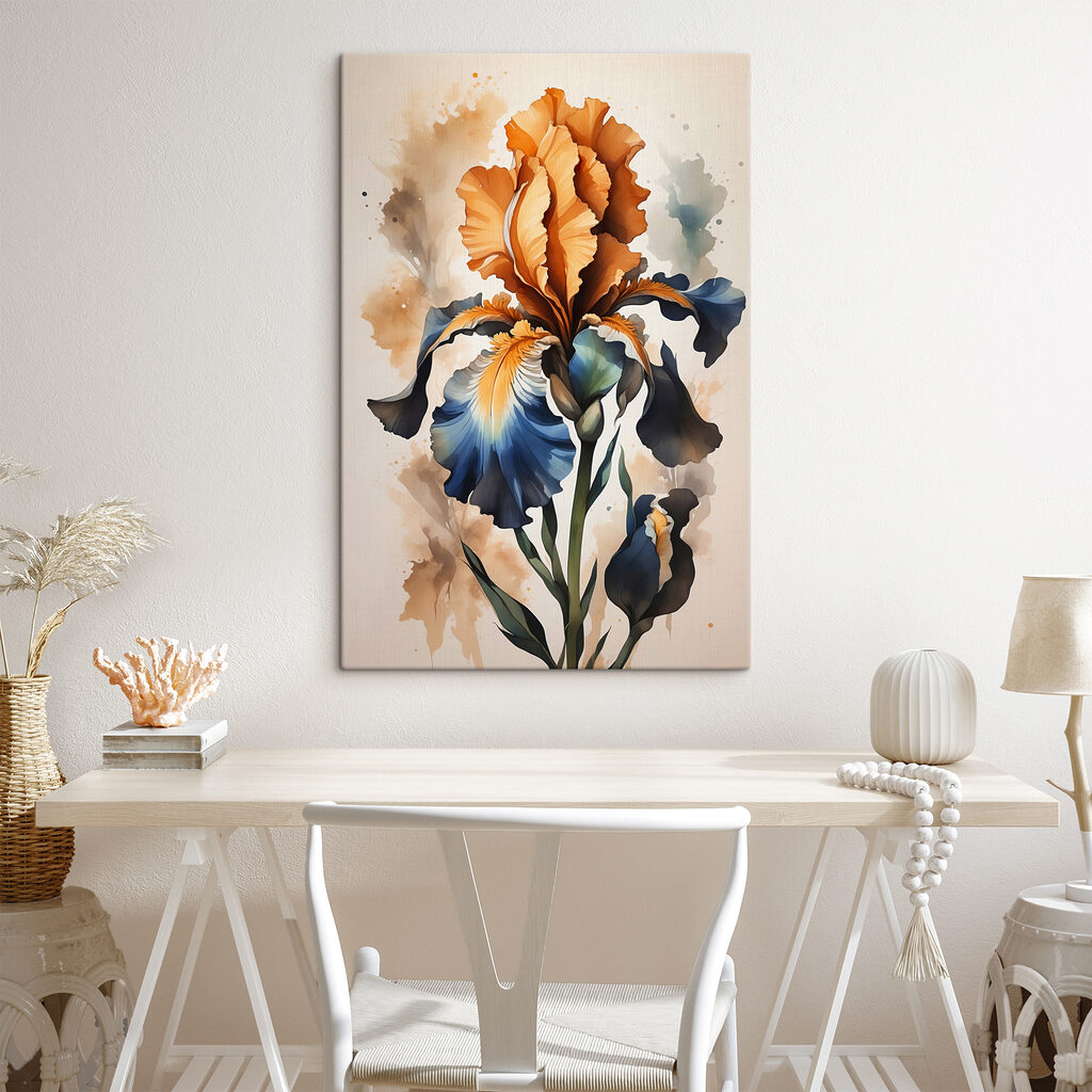 A painting of a flower A painting of a flower