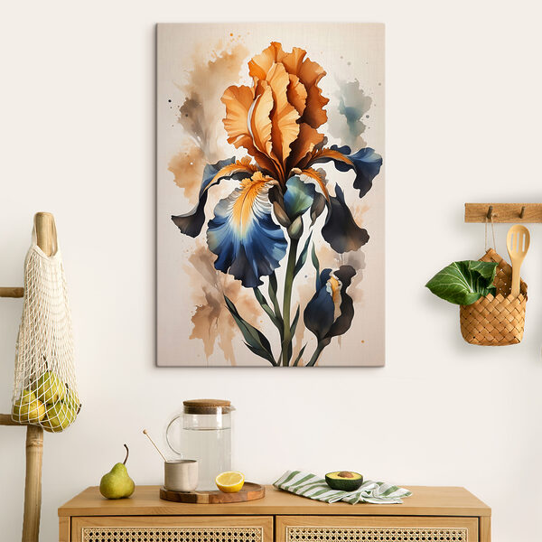 A painting of a flower A painting of a flower