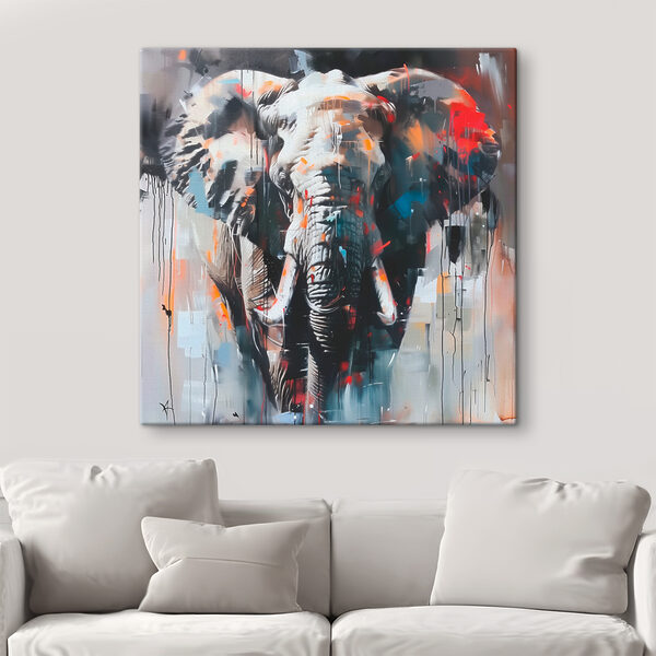 Cuadros Cuadros Un elefante con colmillos (SKU: s38425)