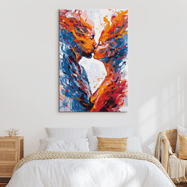 A man and woman kissing A man and woman kissing