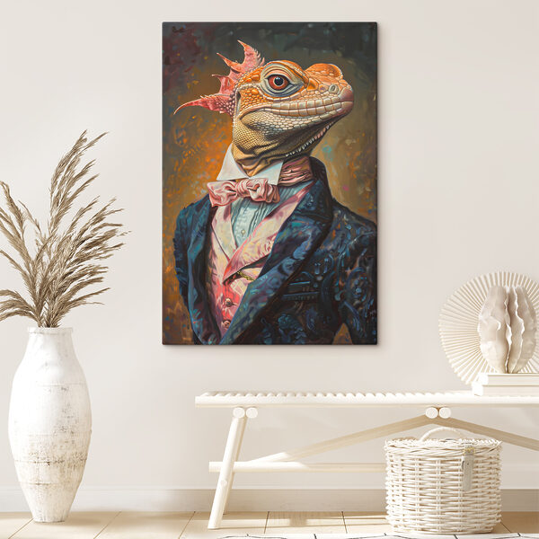 Cuadros Un lagarto con traje (SKU: s38374) Cuadros Cuadros Un lagarto con traje (SKU: s38374)