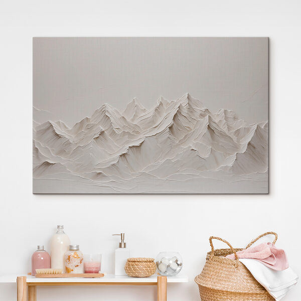 A white mountain range with snow