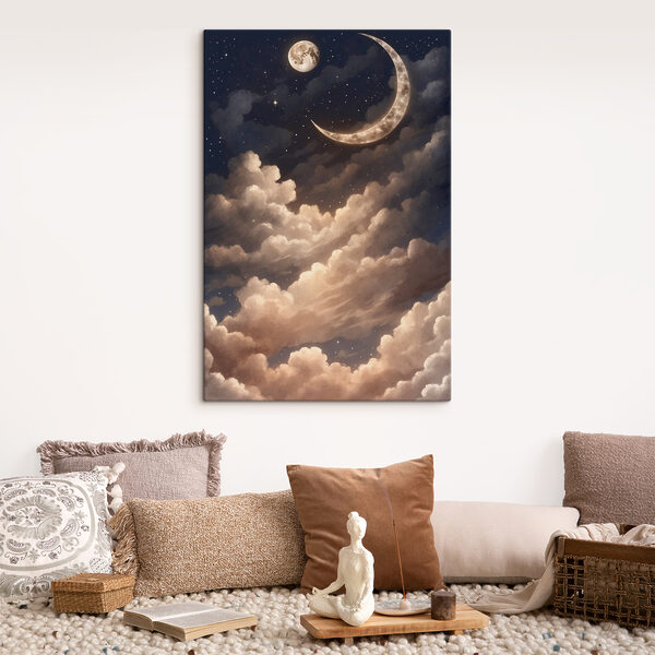 Cuadros La luna y las nubes en el cielo (SKU: s38437) Cuadros Cuadros La luna y las nubes en el cielo (SKU: s38437)