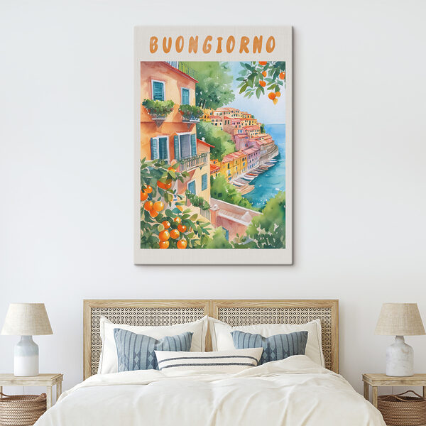 Cuadros Acuarela de un pueblo junto al agua (SKU: s38393) Cuadros Cuadros Acuarela de un pueblo junto al agua (SKU: s38393)