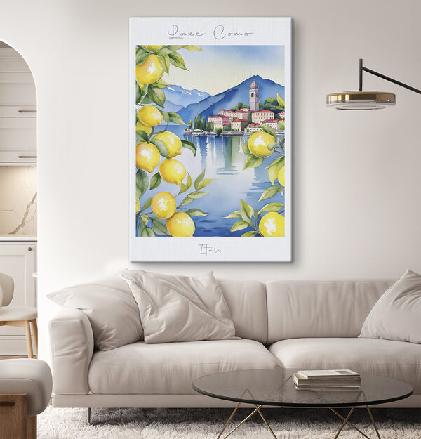 Cuadros Acuarela de una ciudad y unas montañas con limones amarillos (SKU: s38398) Cuadros Cuadros Acuarela de una ciudad y unas montañas con limones amarillos (SKU: s38398)