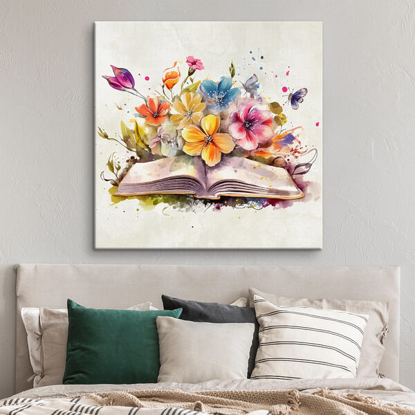 Cuadros Un libro con flores y mariposas (SKU: s38446) Cuadros Cuadros Un libro con flores y mariposas (SKU: s38446)