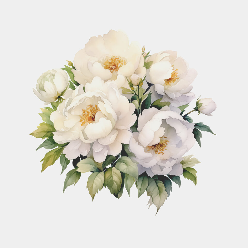 A bouquet of white flowers