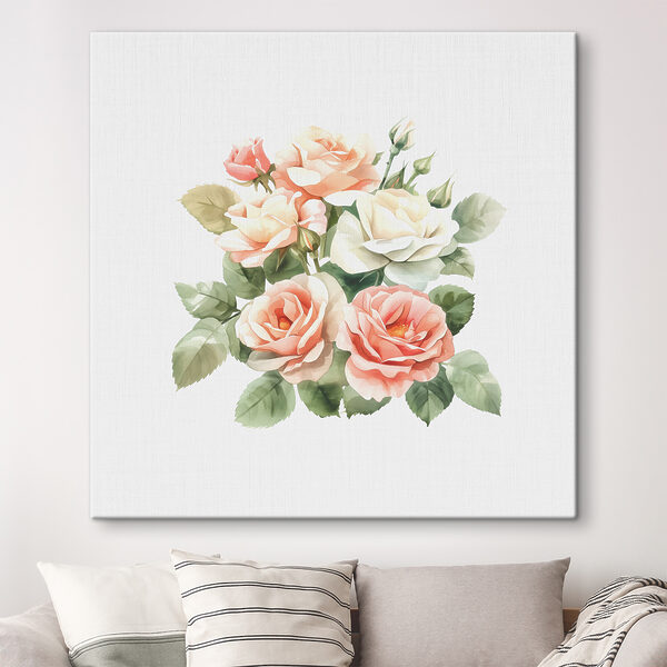 A bouquet of flowers with leaves