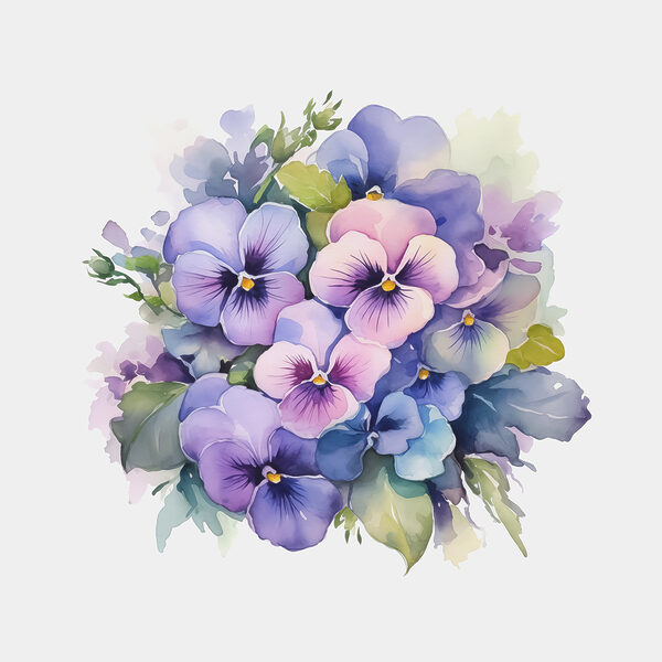 A bouquet of purple and blue flowers A bouquet of purple and blue flowers