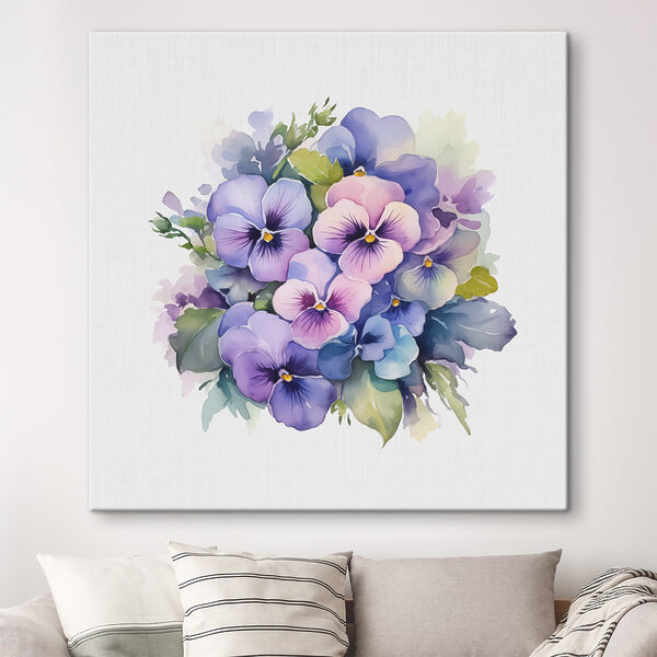Cuadros Un ramo de flores moradas y azules (SKU: s38486) Cuadros Cuadros Un ramo de flores moradas y azules (SKU: s38486)