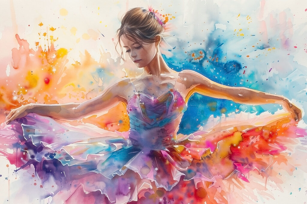 A woman in a tutu