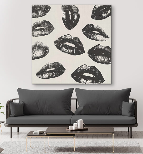 A group of lips prints