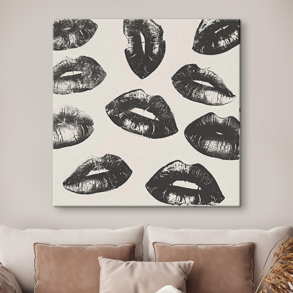 A group of lips prints