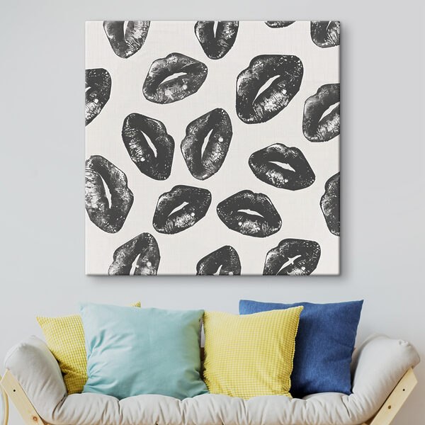 A group of lips prints