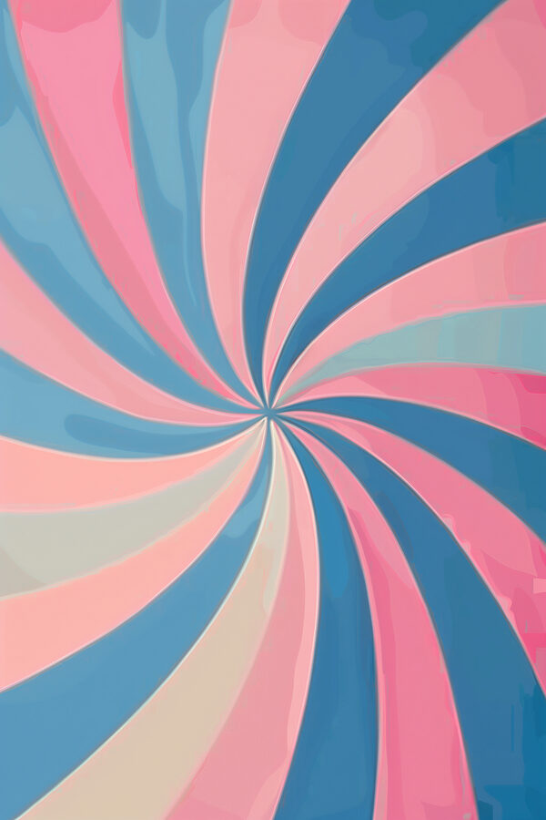 A blue and pink swirly background