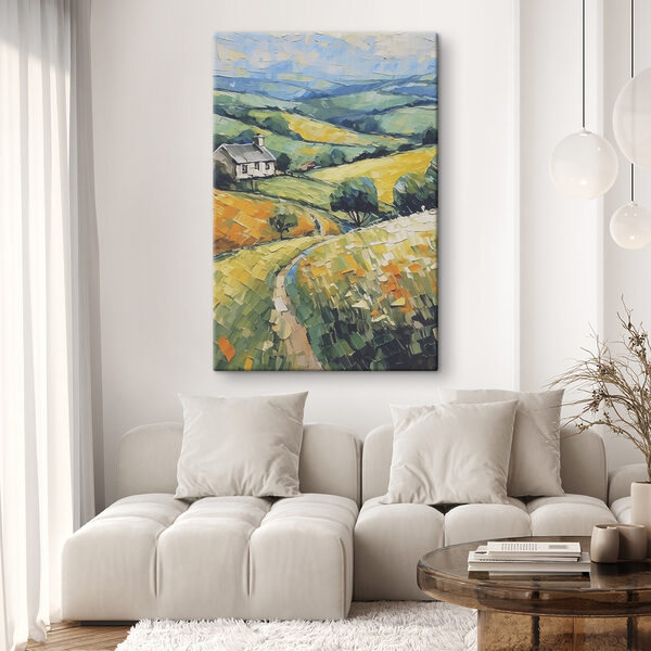 Cuadros Un cuadro que representa una casa en el campo (SKU: s38500) Cuadros Cuadros Un cuadro que representa una casa en el campo (SKU: s38500)
