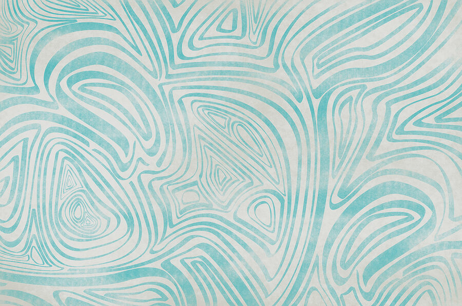 Un estampado azul y blanco