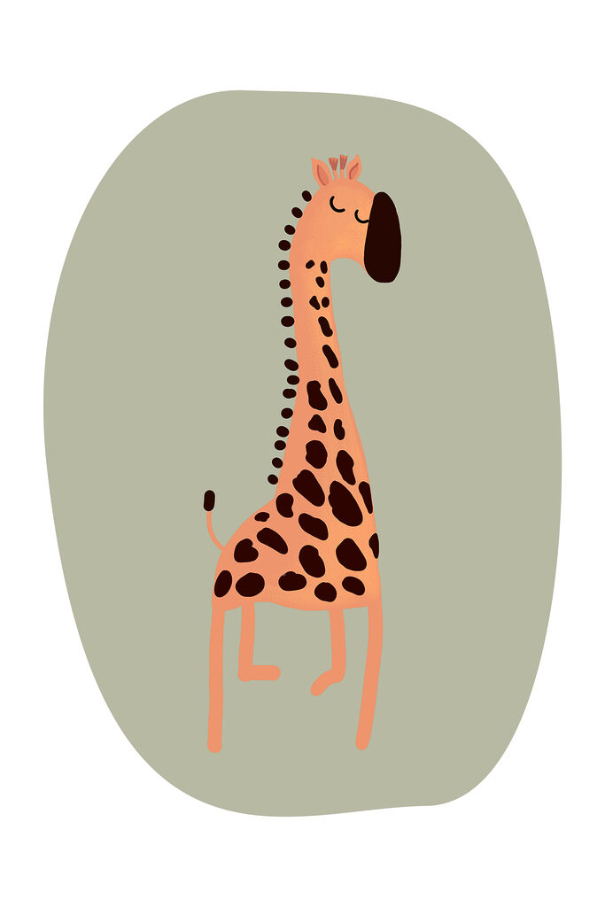 A giraffe with a black nose A giraffe with a black nose