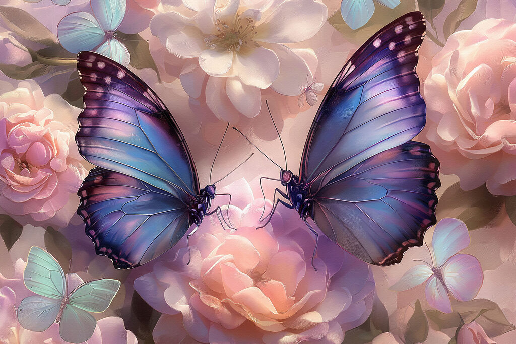 Two butterflies on a flower Two butterflies on a flower