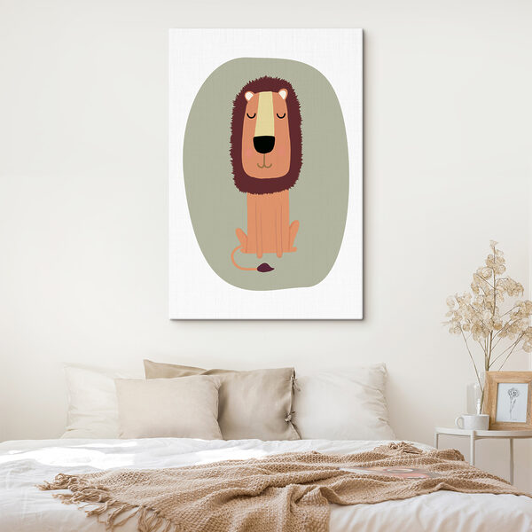 A cartoon of a lion