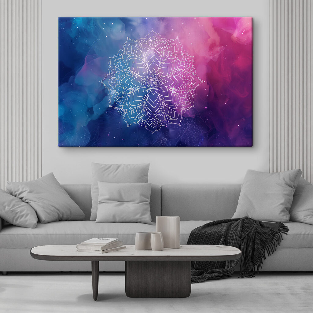 A white line drawing of a flower on a colorful background A white line drawing of a flower on a colorful background
