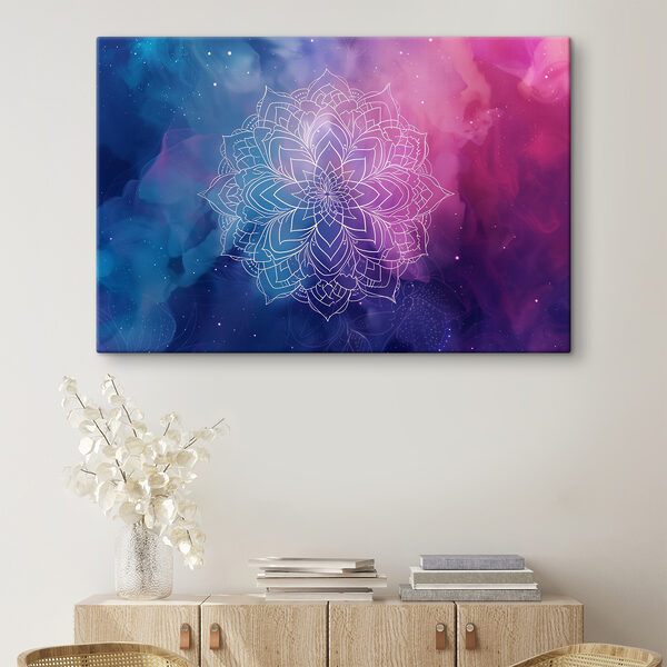 A white line drawing of a flower on a colorful background A white line drawing of a flower on a colorful background