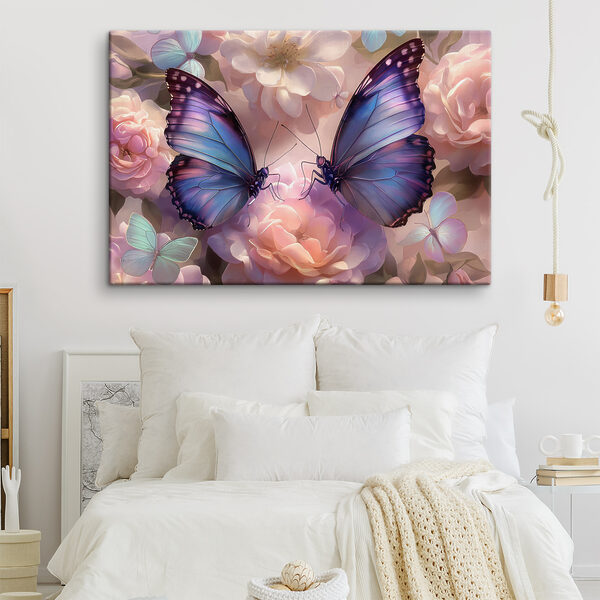 Cuadros Dos mariposas sobre una flor (SKU: s38534) Cuadros Cuadros Dos mariposas sobre una flor (SKU: s38534)