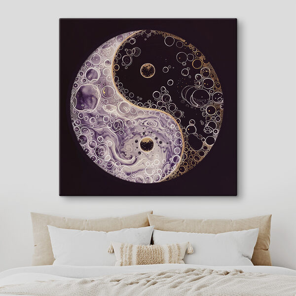 Cuadros Un símbolo del yin y el yang con burbujas (SKU: s38536) Cuadros Cuadros Un símbolo del yin y el yang con burbujas (SKU: s38536)