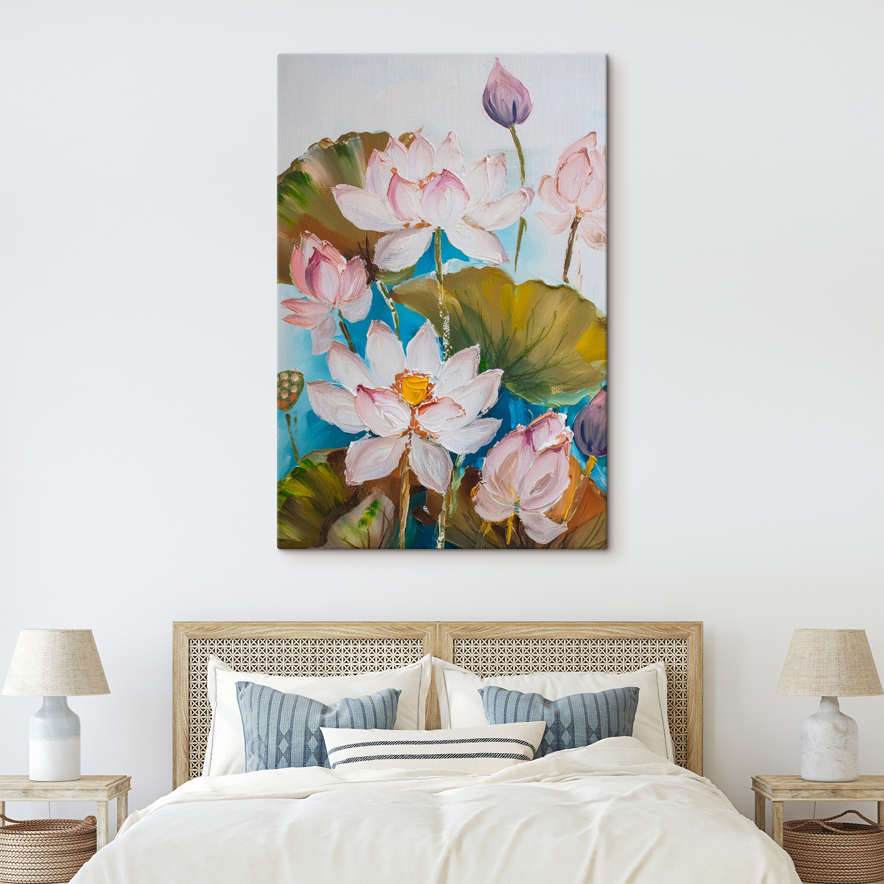 A painting of flowers and leaves A painting of flowers and leaves