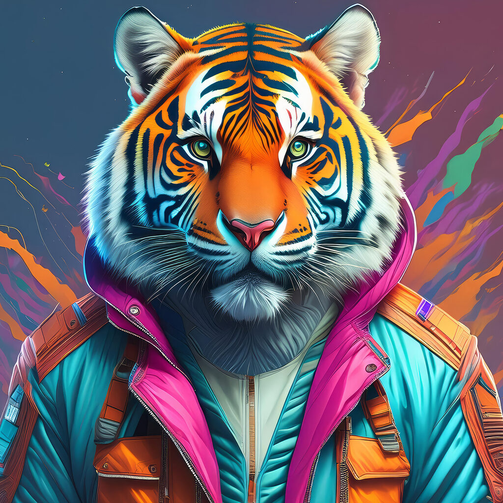 A tiger in a jacket