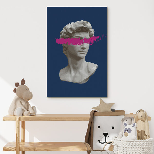 Cuadros Una estatua de un hombre con una línea rosa (SKU: s38560v1) Cuadros Cuadros Una estatua de un hombre con una línea rosa (SKU: s38560v1)