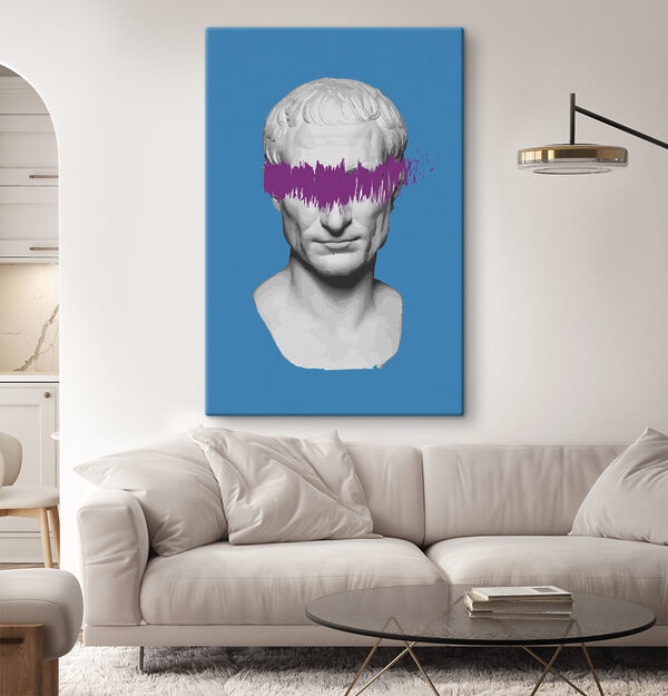 Cuadros Una estatua blanca con una línea morada sobre los ojos (SKU: s38566v1) Cuadros Cuadros Una estatua blanca con una línea morada sobre los ojos (SKU: s38566v1)
